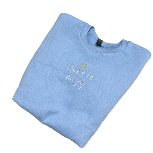 Count It All Joy Positive Embroidered Sweatshirt - Picture 2 of 3